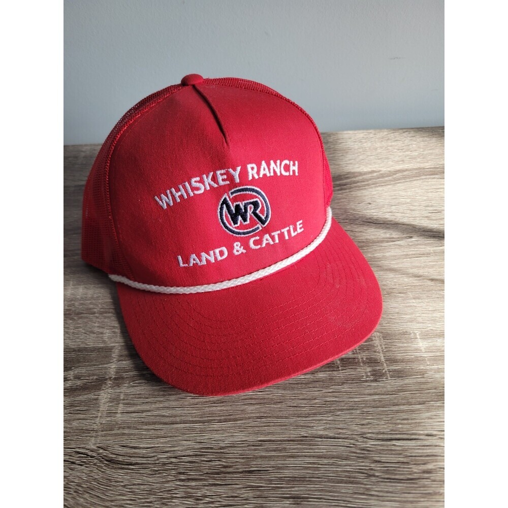Whiskey Ranch Land & Cattle Big Rope Snapback Trucker Hat Cap